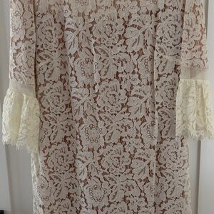 BCBGMaxAzria Cream Lace Dress